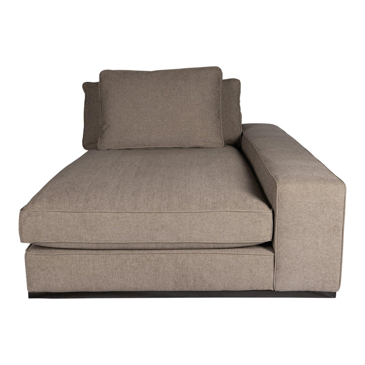 Block Bank - Guard 12 - Chaise Longue Arm Rechts - Taupe , , PTMD , livinglovely.nl