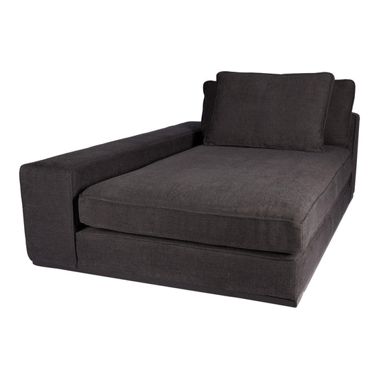 Block Bank - Silent 66 - Chaise Longue Arm Links - Graphite , , PTMD , livinglovely.nl