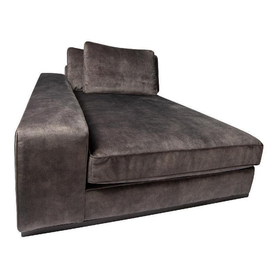 Block sofa - Chaise Longue arm links -Adore 68 - Anthracite , , PTMD , livinglovely.nl