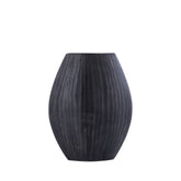 Bloempot Jowad hoog ovaal S- 25x11x31 cm - Aluminium - Grijs PTMD - Pot - PTMD - livinglovely.nl