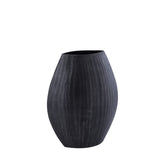 Bloempot Jowad hoog ovaal S- 25x11x31 cm - Aluminium - Grijs PTMD - Pot - PTMD - livinglovely.nl