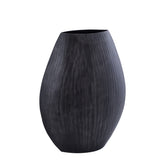 Bloempot Jowad M hoog ovaal - 35x16x46 cm - Aluminium - Grijs PTMD - Pot - PTMD - livinglovely.nl