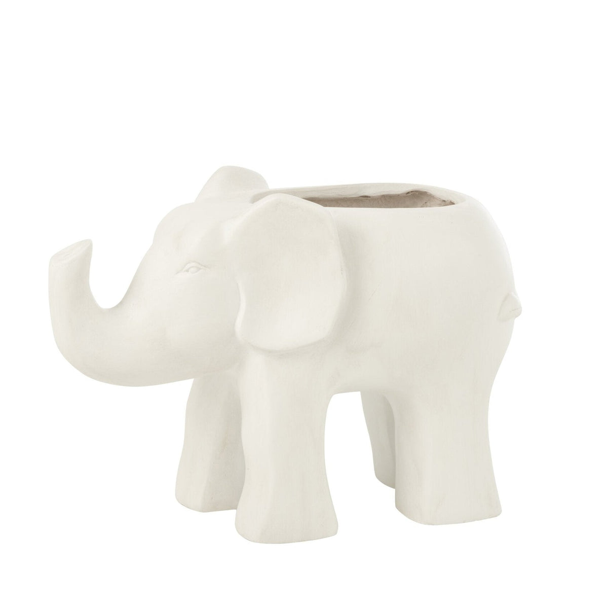 Bloempot Olifant Klei Wit J-Line