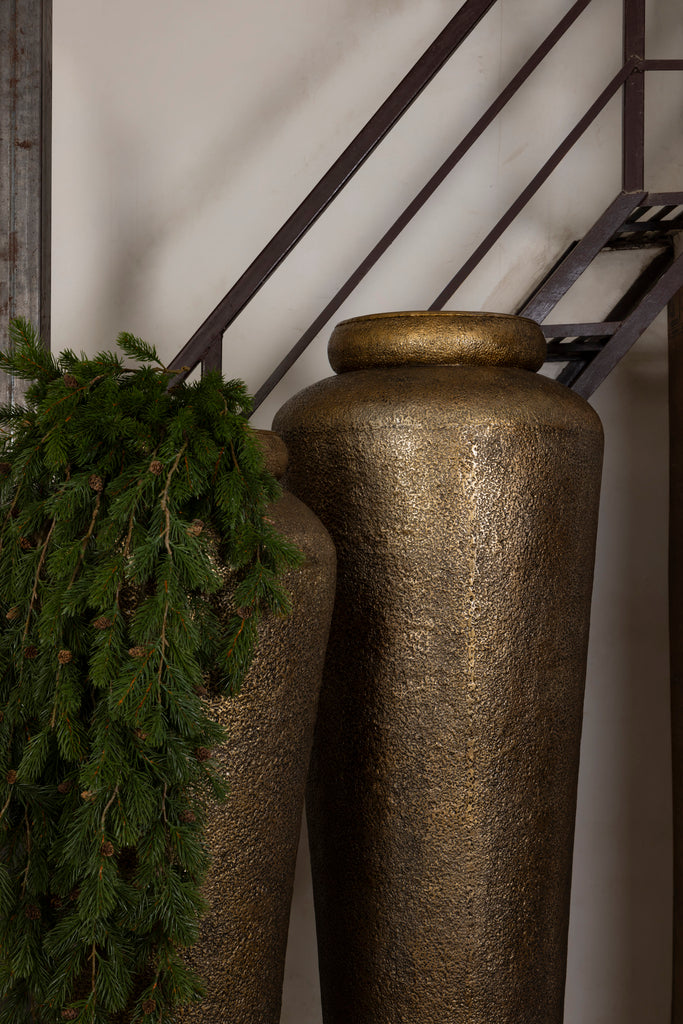 Bloempot Zavir - 50x50x173 cm - Aluminium - Goud PTMD - Pot - PTMD - livinglovely.nl