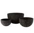 Bloempotten Rond Keramiek Laag Zwart Set van 3 - Pot - J-Line - livinglovely.nl