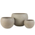 Bloempotten Rond Klei Beige Set van 3 - Pot - J-Line - livinglovely.nl