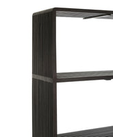 Boekenkast 4 Schappen Gerecycleerd Teak Zwart - Boekenkast - J-Line - livinglovely.nl