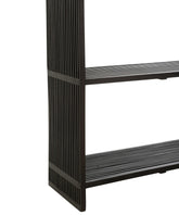 Boekenkast 4 Schappen Gerecycleerd Teak Zwart - Boekenkast - J-Line - livinglovely.nl