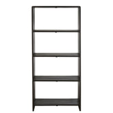 Boekenkast 4 Schappen Gerecycleerd Teak Zwart - Boekenkast - J-Line - livinglovely.nl