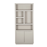 Boekenkast Brussel Zand 90cm van Starfurn van opzij gezien, 45 cm diep en 200 cm hoog
