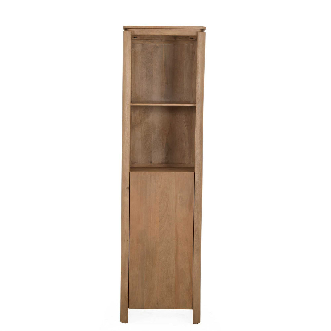 Boekenkast Dallas van Starfurn, 45 cm diep met mangohouten onderstel