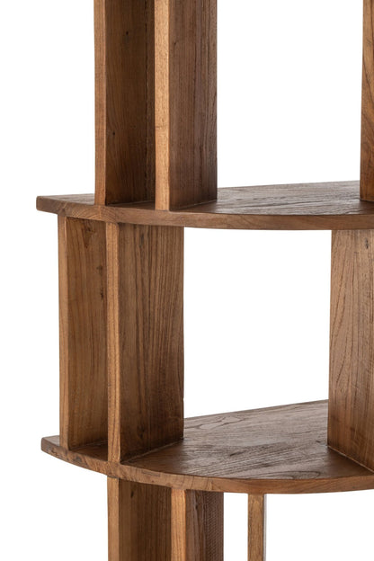 Boekenkast Halve Cirkel Mindi Hout Naturel J-Line