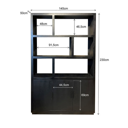 Boekenkast Jaxx Kala 145cm van massief mangohout
