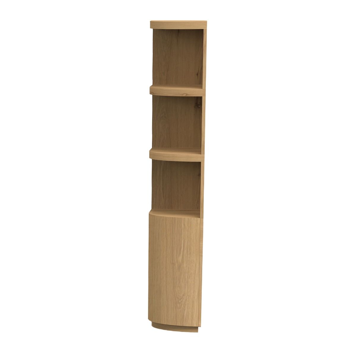 Boekenkast Novero naturel 145cm zijaanzicht