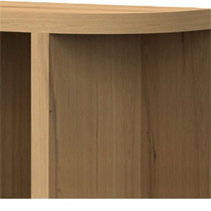 Detail van het eikenhout fineer van de boekenkast Novero naturel
