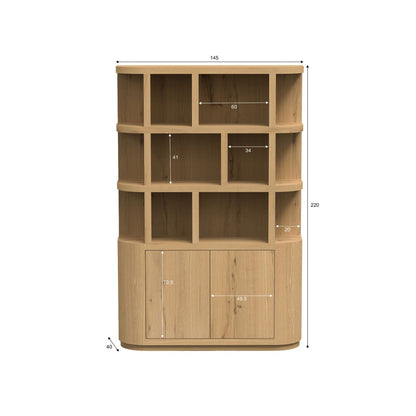 Afmetingen Boekenkast Novero 145cm: L145cm x B40cm x H220cm
