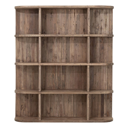 Boekenkast Rush rustiek teakhout naturel 160cm MUST Living