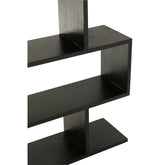 Boekenkast Verticaal Latten Mango Hout Mat Zwart - Boekenkast - J-Line - livinglovely.nl