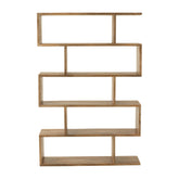 Boekenkast Verticaal Latten Mango Hout Naturel - Boekenkast - J-Line - livinglovely.nl