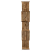Boekenkast Verticaal Latten Mango Hout Naturel - Boekenkast - J-Line - livinglovely.nl