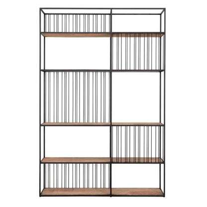 Boekenrek Barra Large van DTP Home, gerecycled teakhout, volledig in beeld op een neutrale achtergrond
