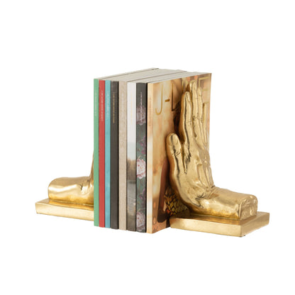 Boekensteun Handen Poly Goud Set van 2 J-Line