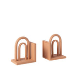 Boekensteun Koli Ijzer Bruin/Naturel Set van 2 - Boekensteun - J-Line - livinglovely.nl