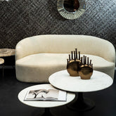 Bohne Cream 9901 Nanci Fabric 2 Seater Sofa PTMD - Bankstel - PTMD - livinglovely.nl