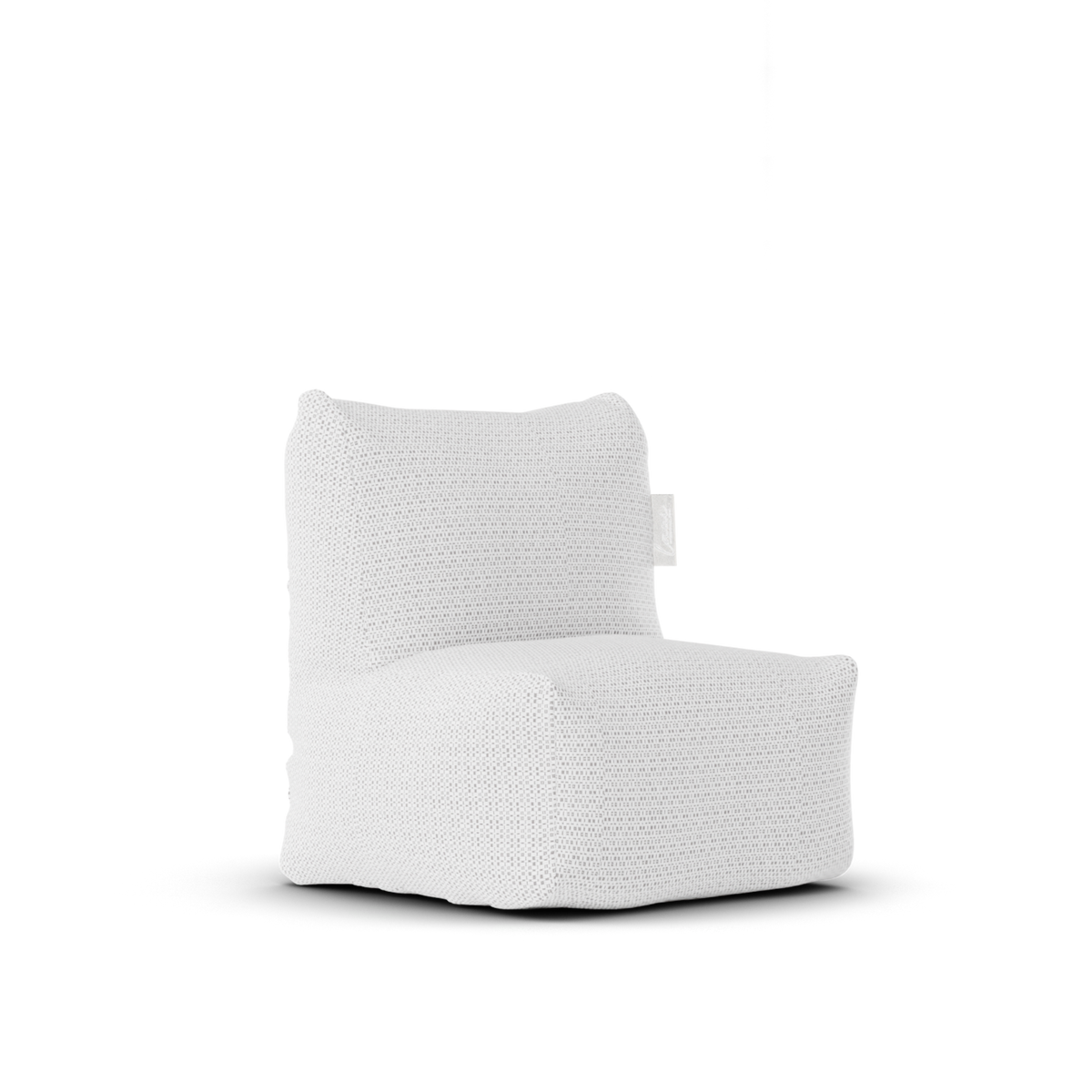 Boho Kid Lounge White van Laui Lounge, witte kinderstoel van geweven waterafstotende stof