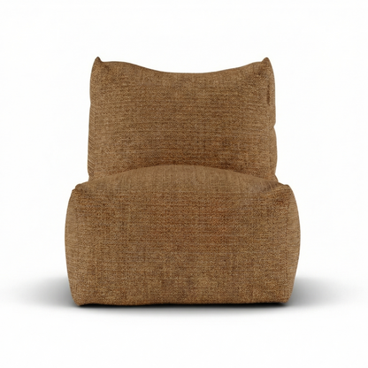 Terracotta Boho Lounge SeatXL van Laui Lounge van voren, met brede zitting van 68 centimeter