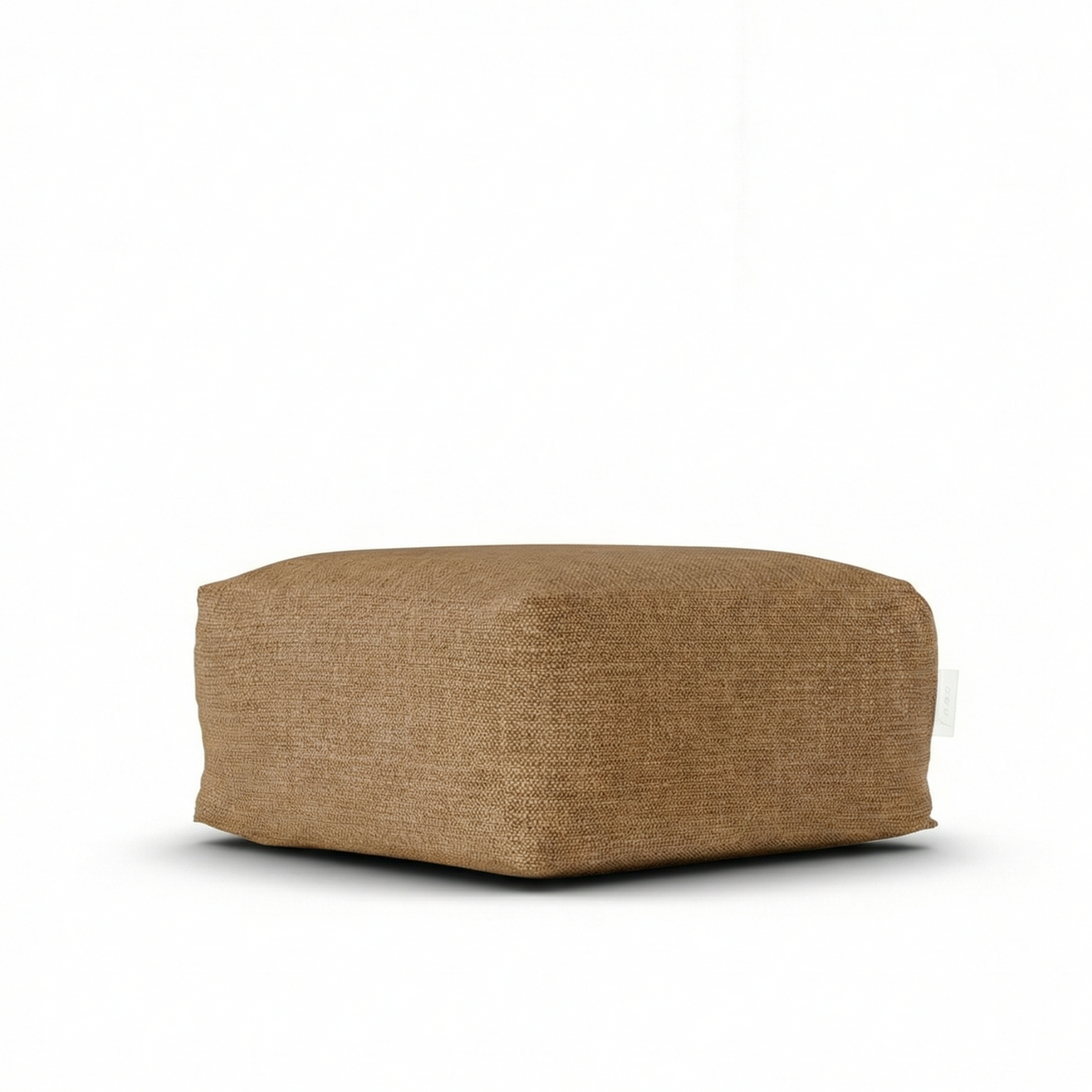 Laui Lounge Boho Square Pouf Terra, terracotta vierkante poef van 68x68 cm met geweven look