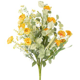 Bouquet Mix Flowers Artificial Yellow - Kunstbloem - J-Line - livinglovely.nl