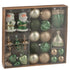 Box Of 45 Christmas Bauble Plastic Mint Green/Ecru - - J-Line - livinglovely.nl