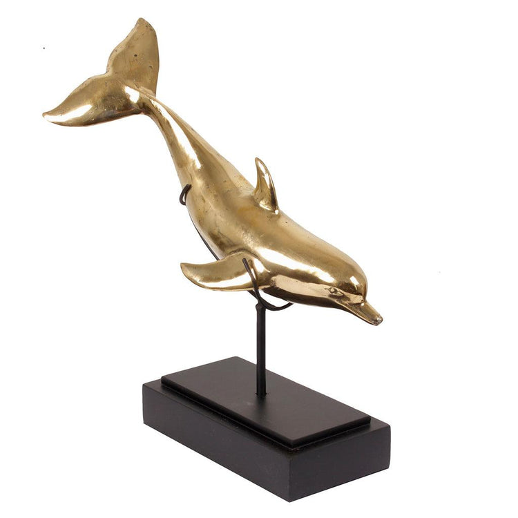 Brass Dolphin On Stand , Ornament , pole to pole , livinglovely.nl