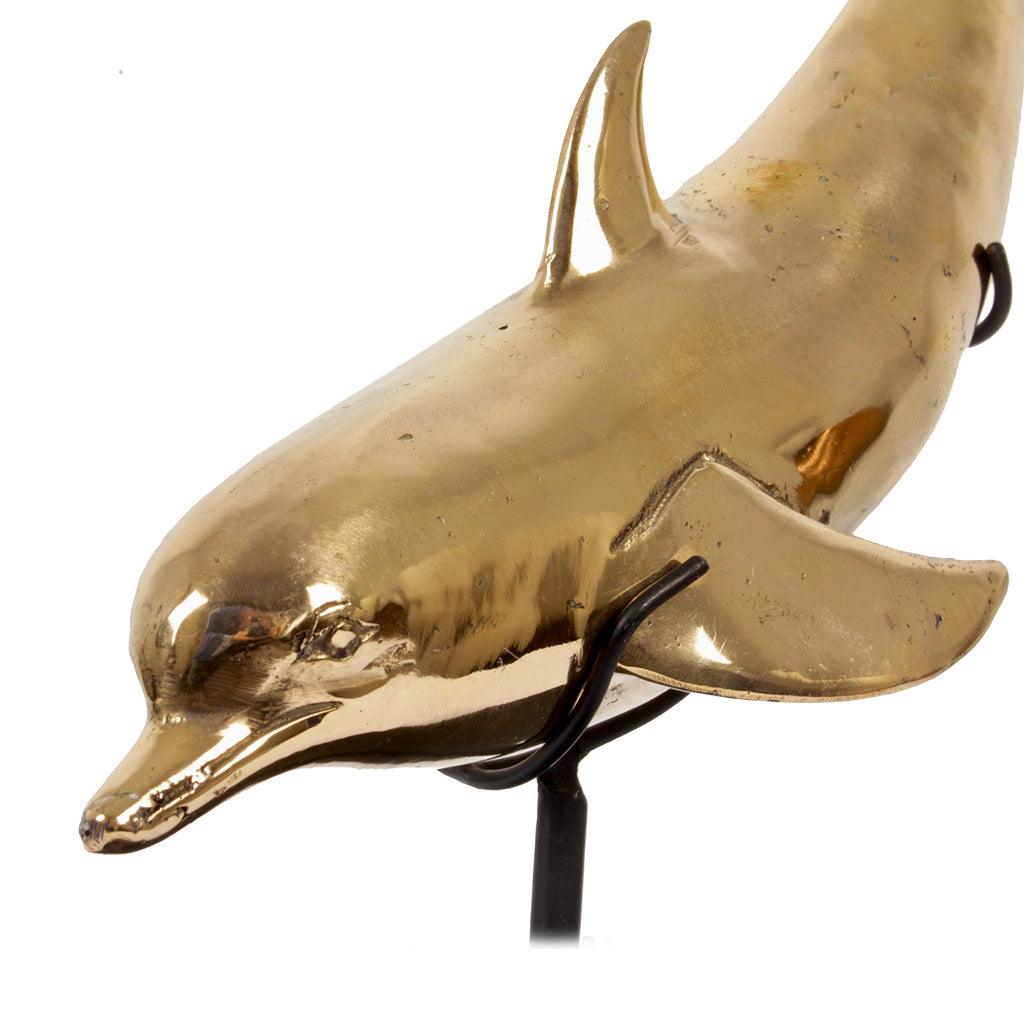 Brass Dolphin On Stand , Ornament , pole to pole , livinglovely.nl