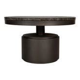 Bregt coffeetable high brown marble dark grey base - Salontafel - PTMD - livinglovely.nl