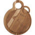 Broodplank Flavours Small van MUST Living, ronde serveerplank van naturel teakhout met handgreep