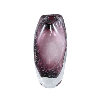 Bryce Purple Thick Angular Glass Vase Regular 13.5x12.5x27cm PTMD - Vaas - PTMD - livinglovely.nl