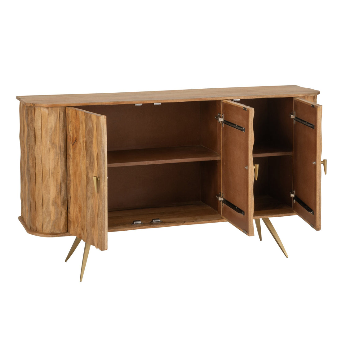 Buffetkast Curve Hout Naturel J-Line