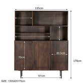 Livingfurn Elan buffetkast 135cm, afmetingen L135cm x B45cm x H170cm