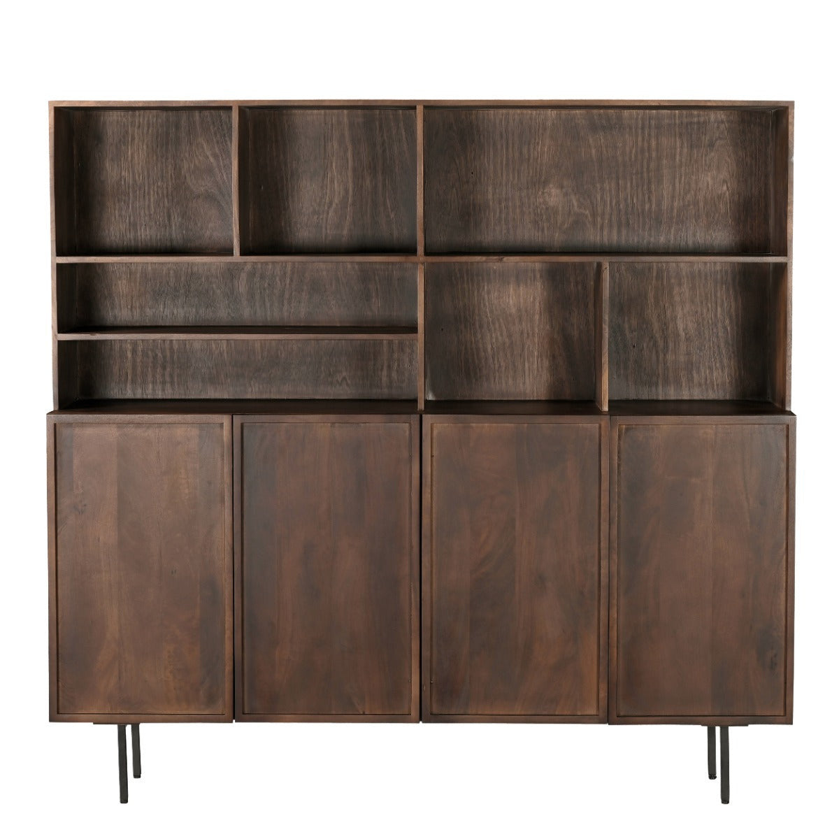 Buffetkast Elan 180cm in chestnut mangohout, L180cm x B45cm x H172cm