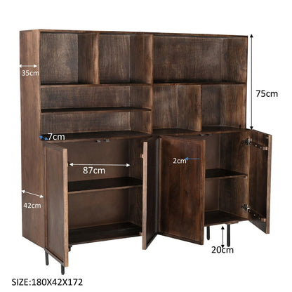 Buffetkast Elan Chestnut 180cm van massief mangohout