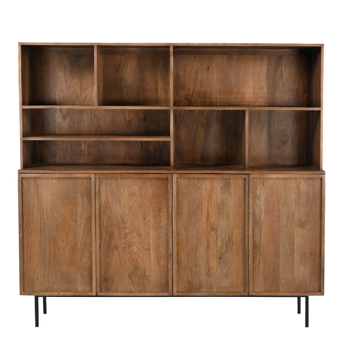 Buffetkast Elan 180cm in pecan mangohout, L180cm x B45cm x H172cm