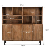 Buffetkast Elan Pecan 180cm van massief mangohout