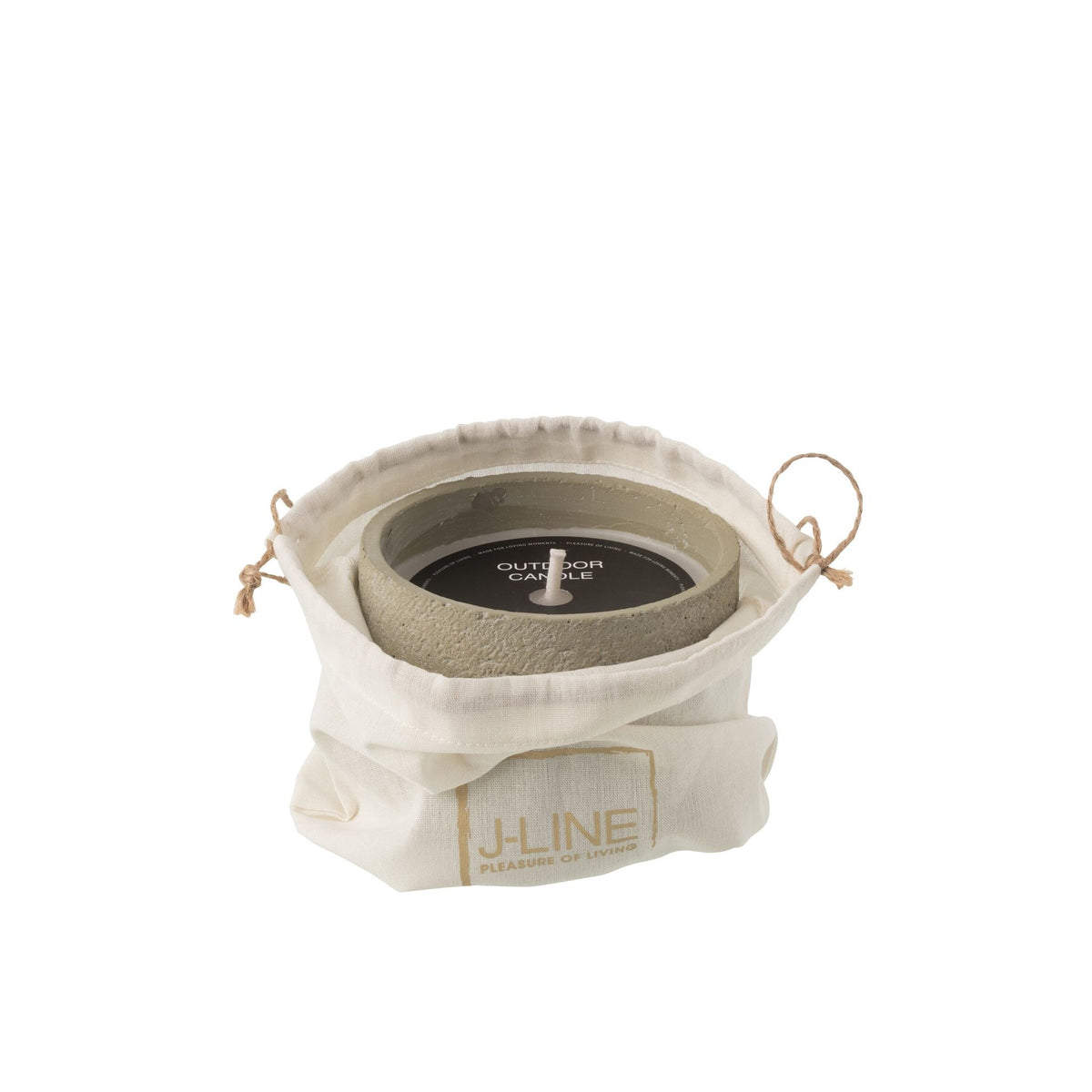 Buitenkaars 16h Rond Paraffine Lichtgroen Small J-Line