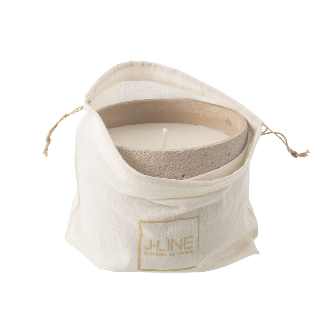Buitenkaars 47h Rond Paraffine Lichtbeige Large J-Line