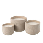 Buitenkaars 47h Rond Paraffine Lichtbeige Large J-Line