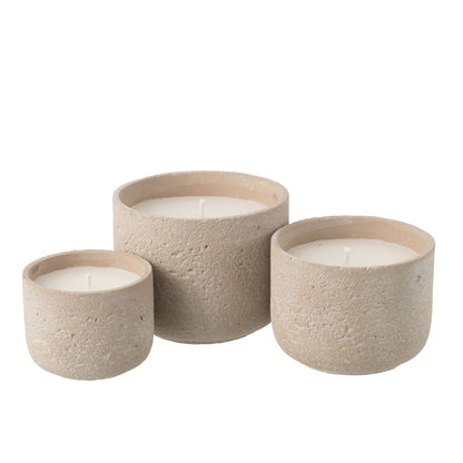 Buitenkaars 47h Rond Paraffine Lichtbeige Large J-Line