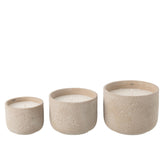 Buitenkaars 47h Rond Paraffine Lichtbeige Large J-Line