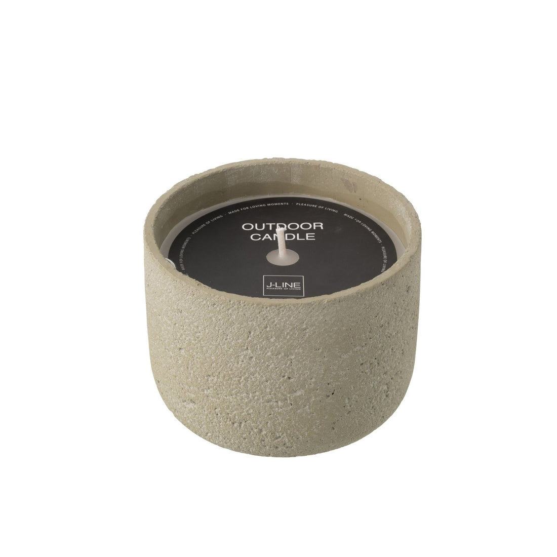 Buitenkaars 47h Rond Paraffine Lichtgroen Large J-line